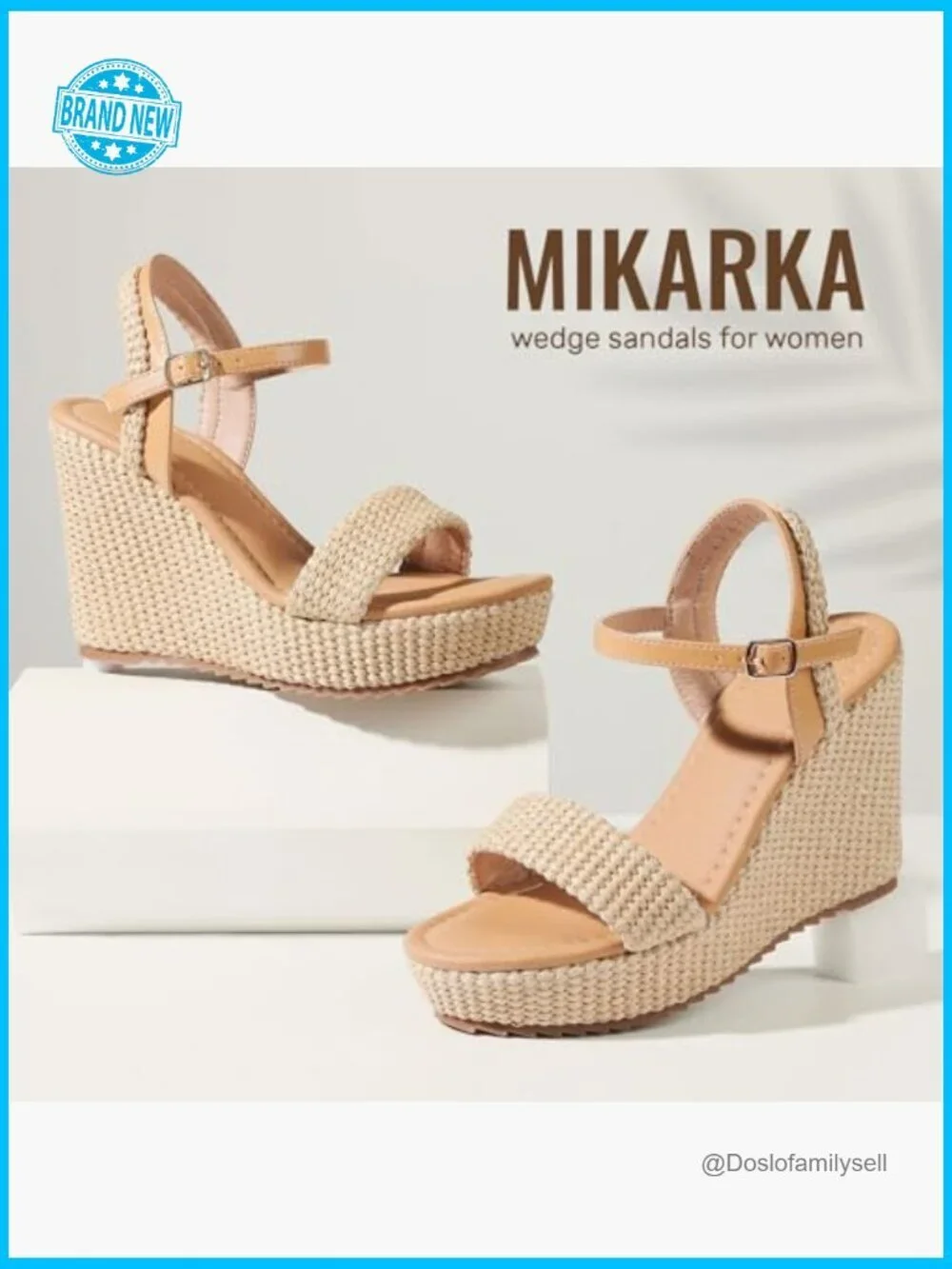 Espadrille Wedge Sandals Ankle Strap Platform Open Toe High Heel Dressy Summer